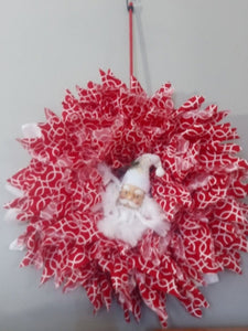 Unique Handmade  Santa Wreath  - Handmade !!
